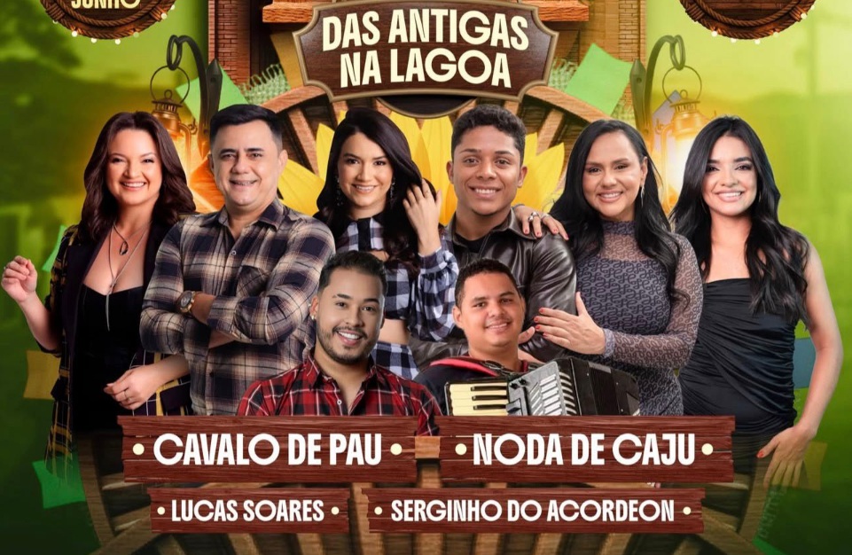 São Pedro das Antigas promete grande público com Cavalo de Pau, Noda de Caju, Lucas Soares e Serginho do Acordeon